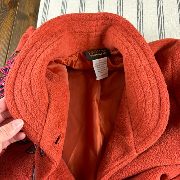 1990's Bob Mackie wearable Art Women's Embroidered Jacket Rust Color Size Small - Picture 11 of 16